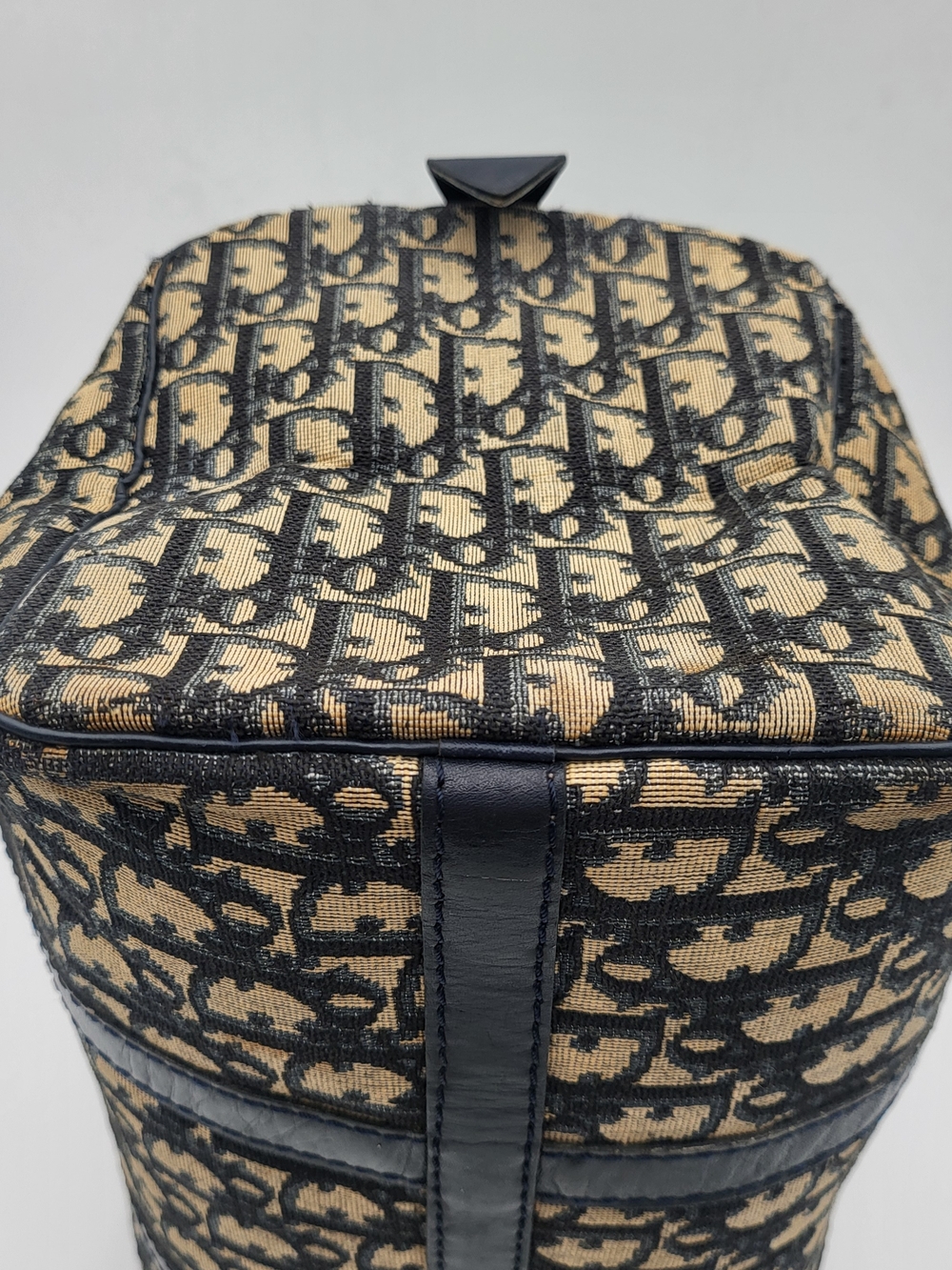 CHRISTIAN DIOR Blue Diorissimo Trotter Canvas Boston 30 Bag..Authentic w/COA. - Picture 6 of 16